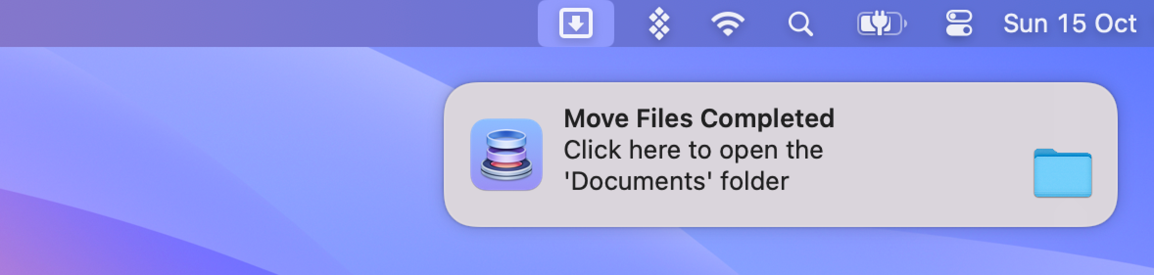The action is performed on your file